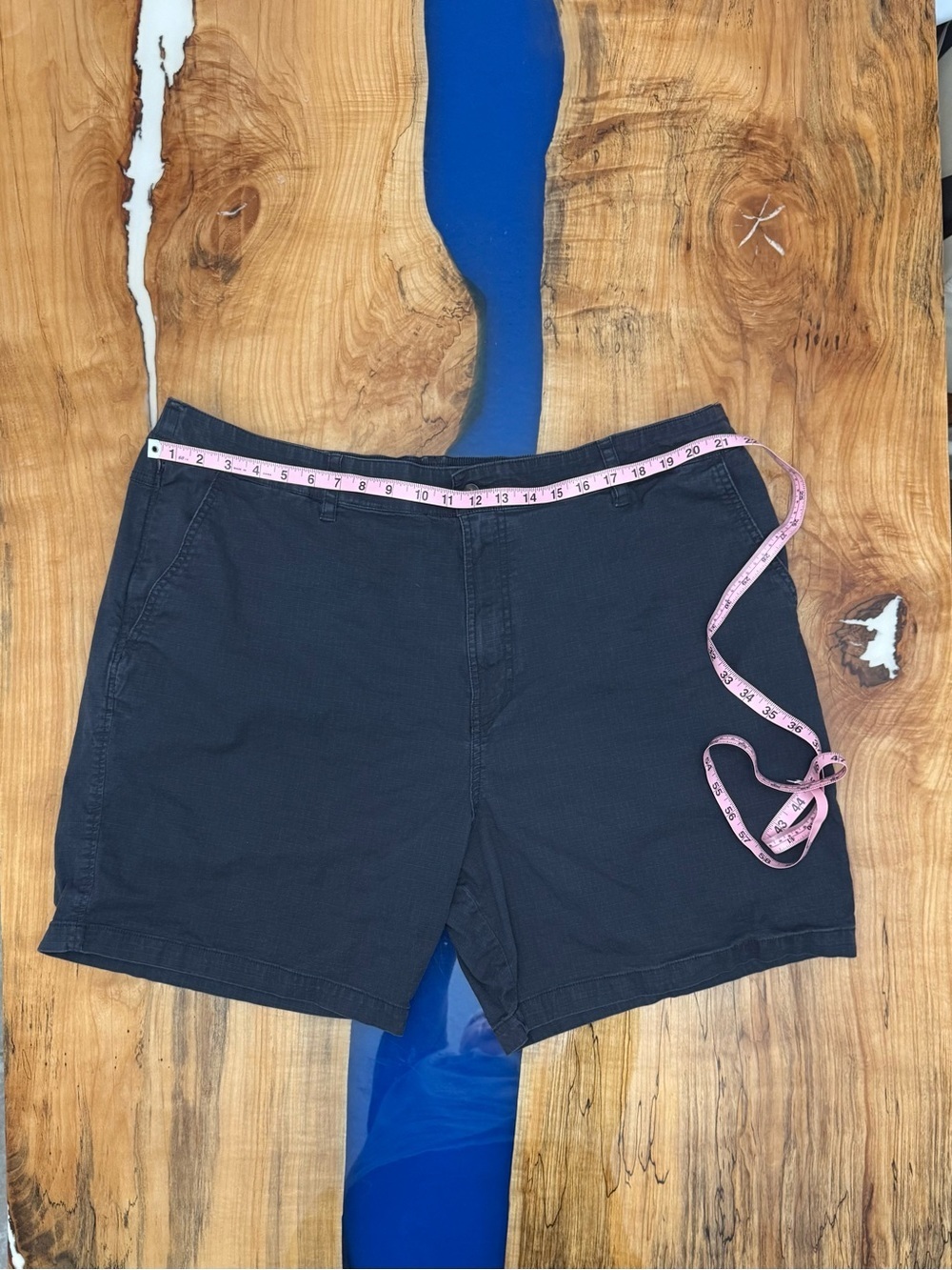 Lucky Brand Men’s XXL Navy Blue Stretch Ripstop Chino Shorts 98% Cotton Casual - Picture 2 of 9